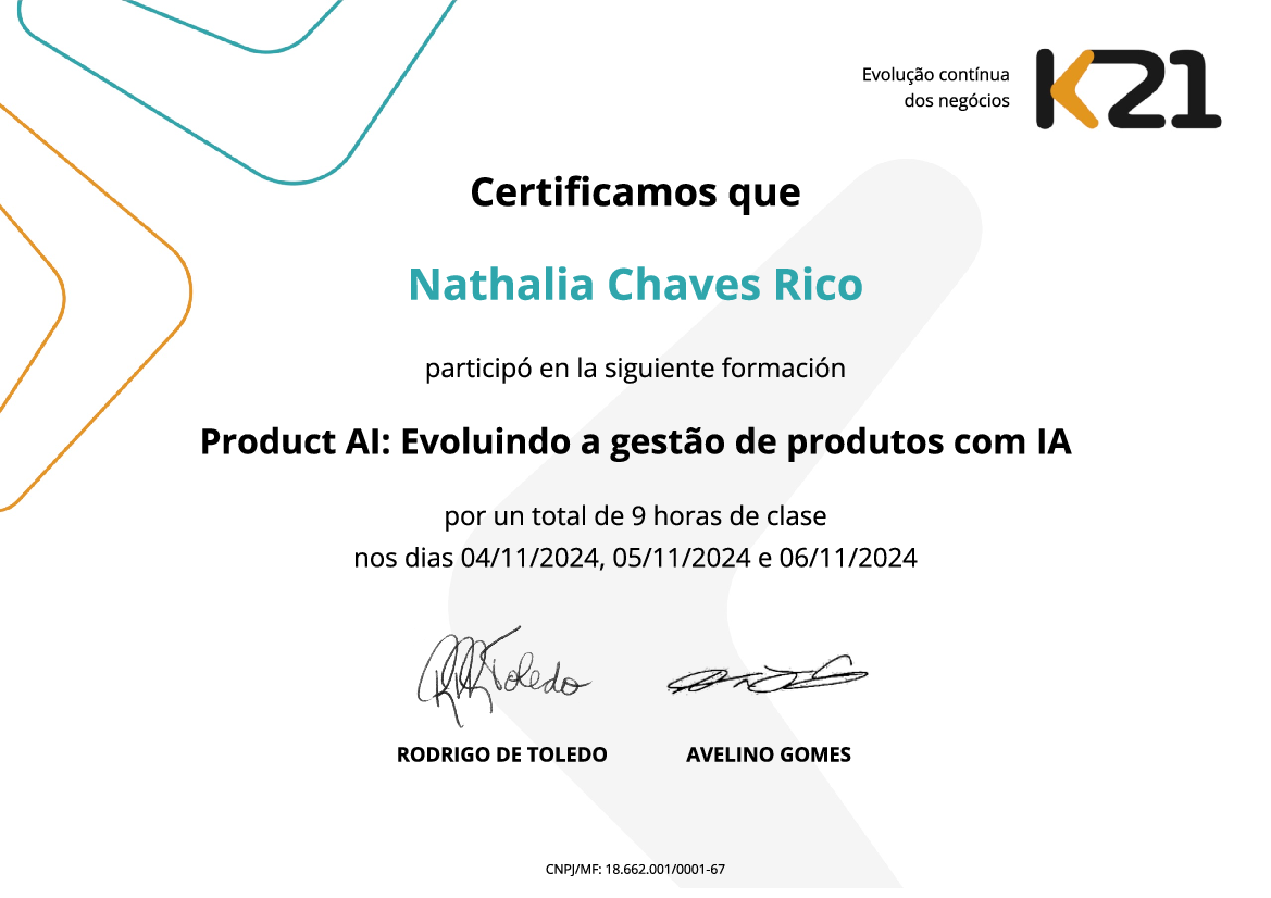 Certificado K21